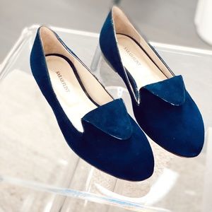 Sarah Flint Navy Suede loafers